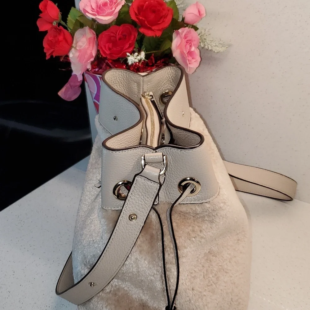 KATE SPADE Fluffy crossbody bucket bag